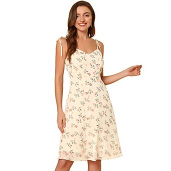 Women's Spaghetti Strap Dress Sleeveless Floral Sundress