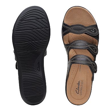 Clarks® Laurieann Ayla Women's Leather Slide Sandals
