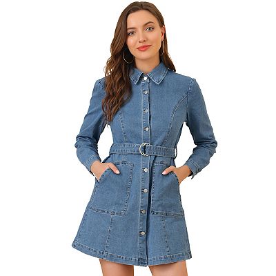 ワンピース BELTED DENIM SHIRT DRESS s-l1200.jpg