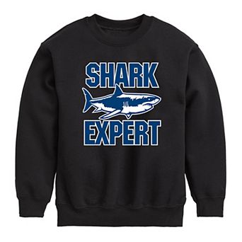Boys 8-20 Shark Expert Fleece Graphic Pullover