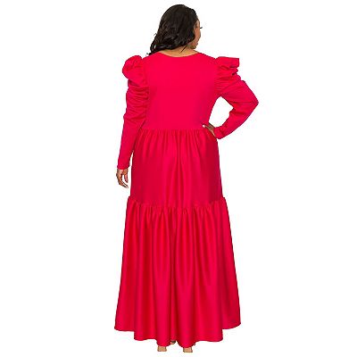 ice formal dresses Long Sleeve V-Neck Sheath Chiffon Bridesmaid Dress in Ice main image 0