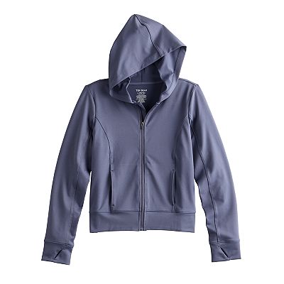 Danskin now women's super soft full zip hoodie with thumbholes best sale