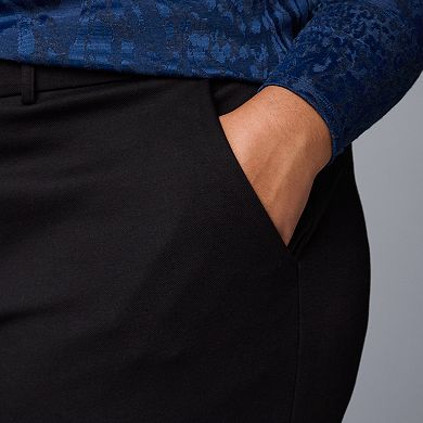 Plus Size Simply Vera Vera Wang High-Rise Wide Leg Trouser Pants