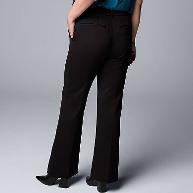 Plus Size Simply Vera Vera Wang High-Rise Flare Trousers