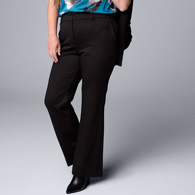 Plus Size Simply Vera Vera Wang High-Rise Flare Trousers