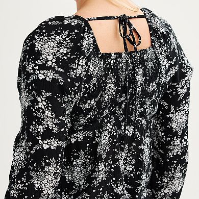 Women's Sonoma Goods For Life® Smocked Bodice Babydoll Top