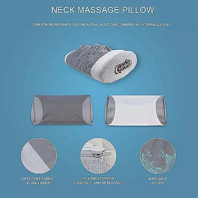 8 kneading massage nodes provide deep massage to your tissues and muscles