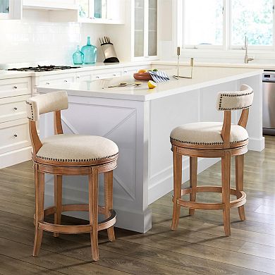 Alaterre Furniture Hanover 2-piece Swivel Counter Stool Set