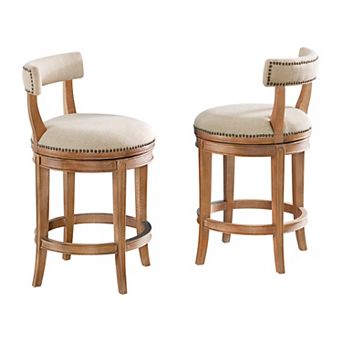 Alaterre Furniture Hanover 2 pc Swivel Counter Stool Set