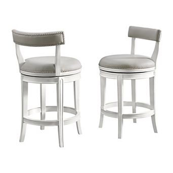 Alaterre Furniture Hanover 2 pc Swivel Counter Stool Set