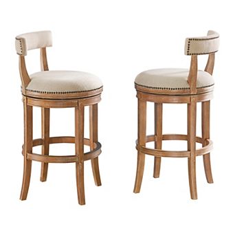 Alaterre Furniture Hanover 2 pc Swivel Bar Stool Set