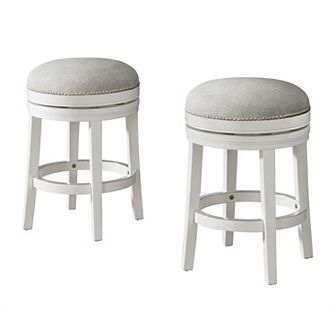 Alaterre Furniture Clara Swivel Counter Stool 2 pc Set