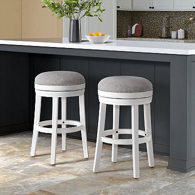 Alaterre Furniture Clara Swivel Bar Stool 2-piece Set