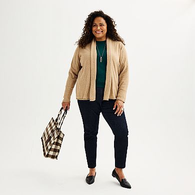 Plus Size Croft & Barrow The Extra Soft Closureless Cardigan