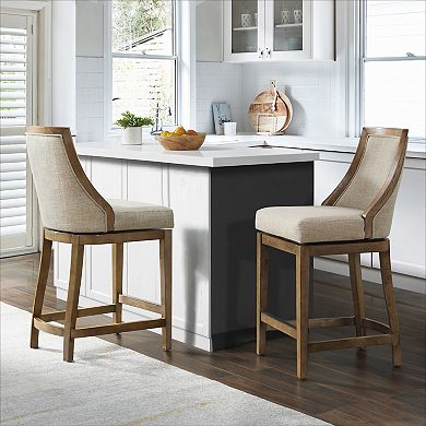 Alaterre Furniture Ellie Counter Stool 2-piece Set