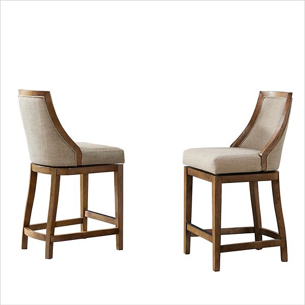 Alaterre Furniture Ellie Counter Stool 2-piece Set - Brown – BrickSeek