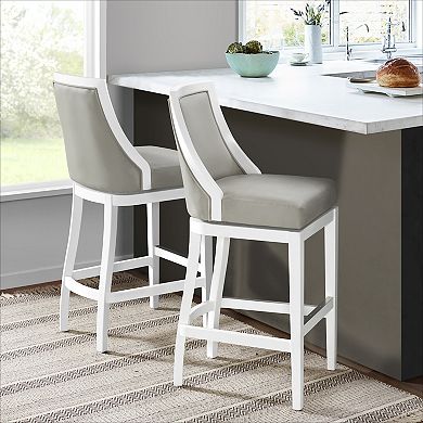 Alaterre Furniture Ellie High Back Bar Stool 2-piece Set