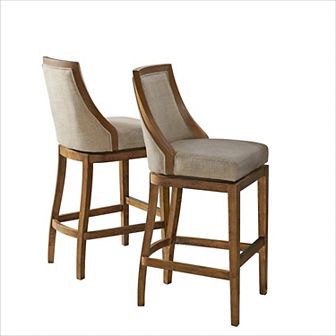 Alaterre Furniture Ellie High Back Bar Stool 2 pc Set