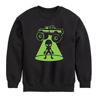 Boys 8-20 Saturn Abducting Aliens Fleece Sweatshirt