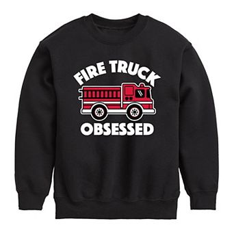 Boys 8-20 Fire Truck Obsessed Fleece Sweatshirt