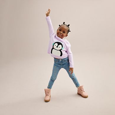 Baby & Toddler Girls Jumping Beans® Long Sleeve Crewneck Sweater 