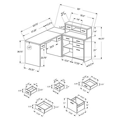 Monarch Contemporary Corner Computer Desk