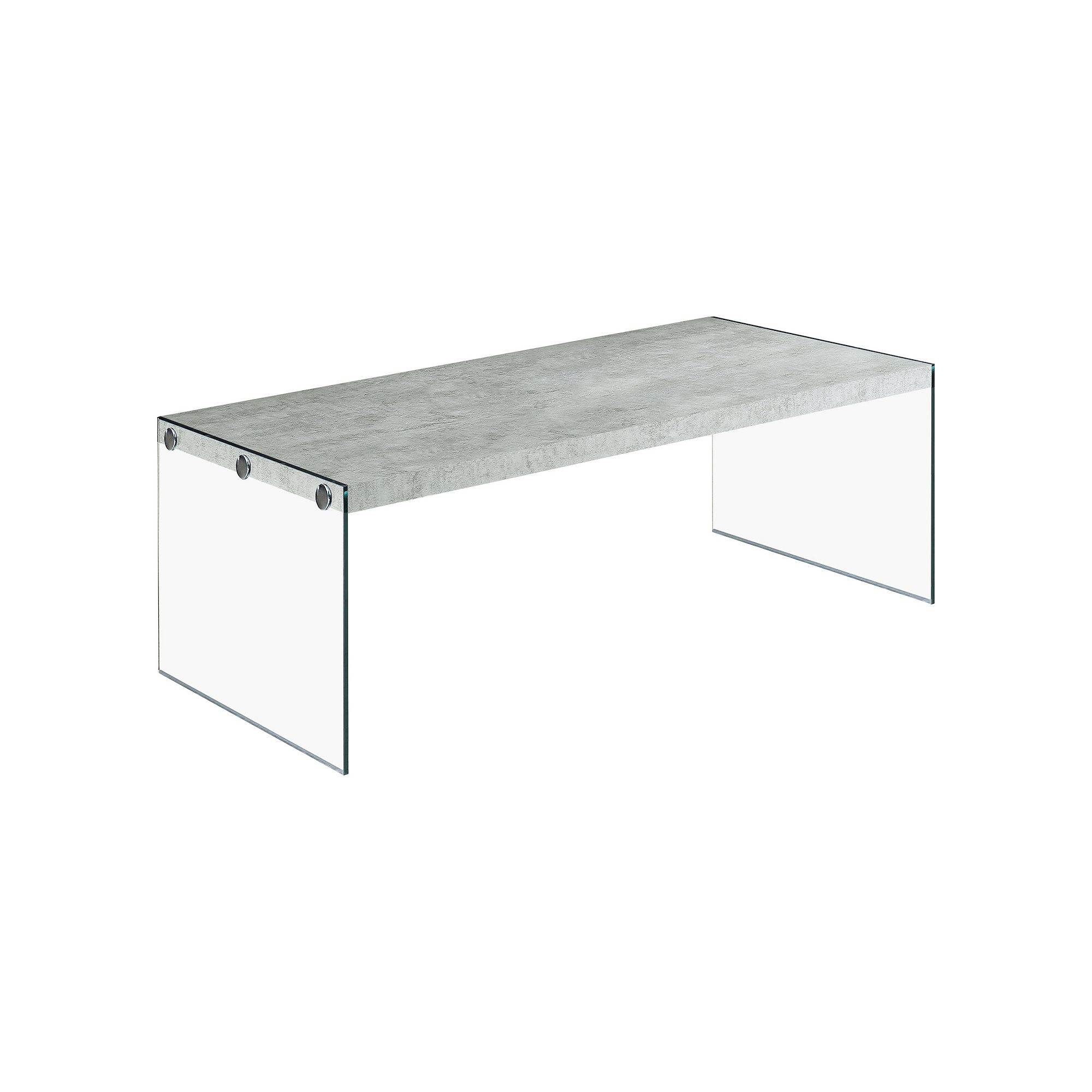 Monarch Contemporary Chic Coffee Table, Gray Silver