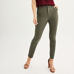 Magic Ankle Crop Skinny Pants in Dark Brown