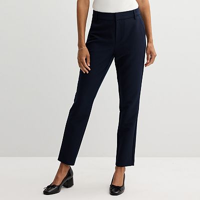 nine west women's dress pants High Rise Tapered spandex Machine wash Imported Size NINE WEST PETITE WOMENS BLACK
