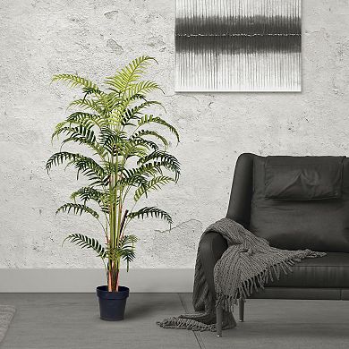 Vickerman Real Touch Artificial Potted Fern Floor Decor