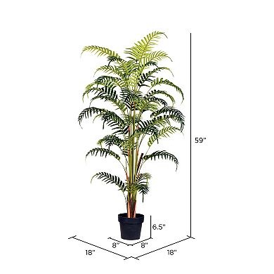 Vickerman Real Touch Artificial Potted Fern Floor Decor
