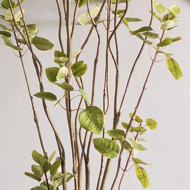 Vickerman Artificial Green Potted Cotinus Coggygria Tree Floor Decor