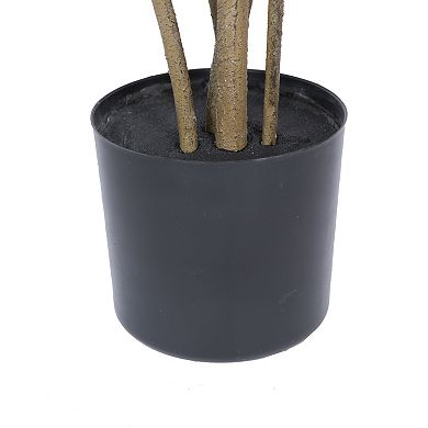 Vickerman Artificial Green Potted Cotinus Coggygria Tree Floor Decor