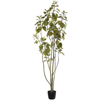Vickerman Artificial Green Potted Cotinus Coggygria Tree Floor Decor