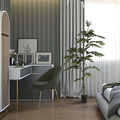 Vickerman Potted Artificial Green Nandina Tree Floor Decor