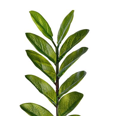 Vickerman 28-Inch Artificial Green Zamifolia Potted Bush Floor Decor