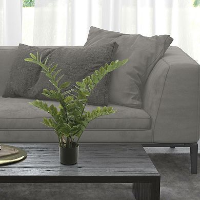 Vickerman 28-Inch Artificial Green Zamifolia Potted Bush Floor Decor