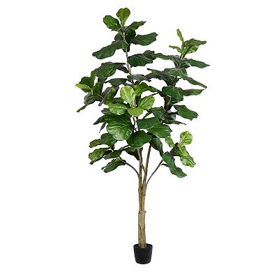 Vickerman Artificial Potted Fiddle Tree Floor Decor