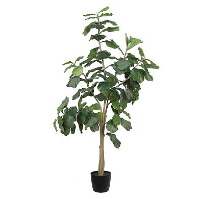 Vickerman Artificial Potted Fiddle Tree Floor Decor