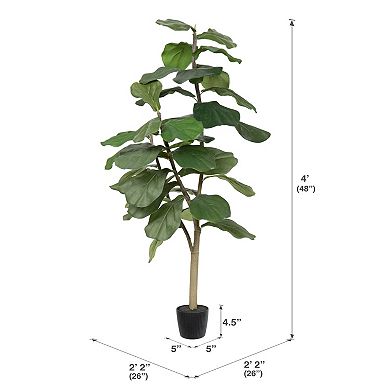 Vickerman Artificial Potted Fiddle Tree Floor Decor