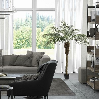 Vickerman Artificial Potted Phoenix Palm Tree Floor Decor