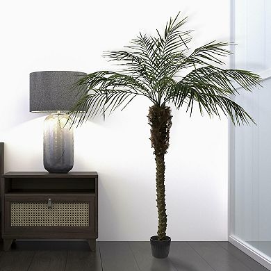 Vickerman Artificial Potted Phoenix Palm Tree Floor Decor