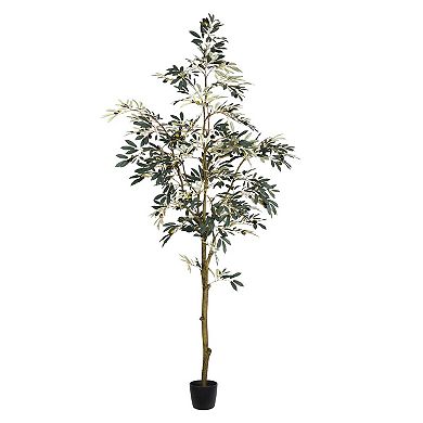 Vickerman Artificial Potted Olive Tree Floor Decor