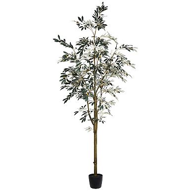Vickerman Artificial Potted Olive Tree Floor Decor