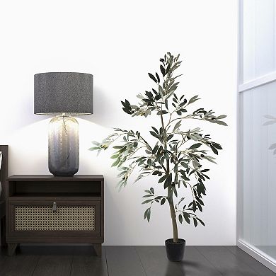 Vickerman Artificial Potted Olive Tree Floor Decor