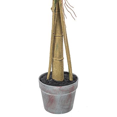 Vickerman 54-Inch Artificial Potted Grand Split Philodendron Tree Floor Decor