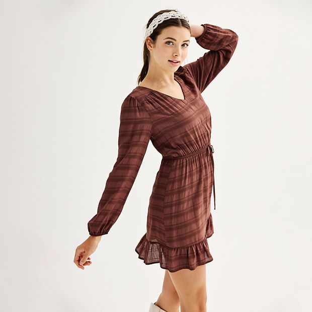 Tie waist outlet skater dress