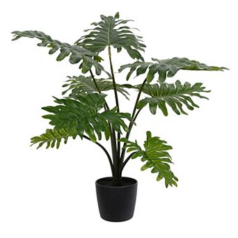 Vickerman Artificial Potted Grand Philodendron Bush Floor Decor