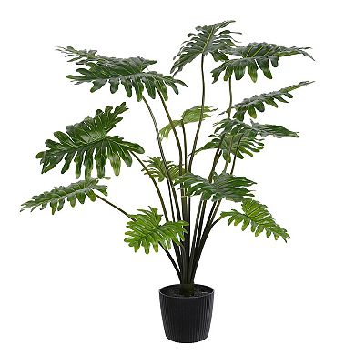 Vickerman Artificial Potted Grand Philodendron Bush Floor Decor