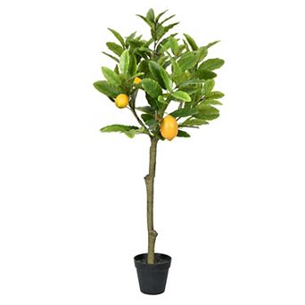 Vickerman 3' Artificial Potted Lemon Tree Floor Decor